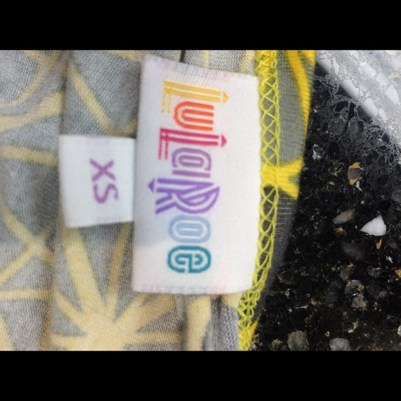 LulaRoe Yellow and Gray Knit Dress LAST CHANCE - Picture 5 of 5